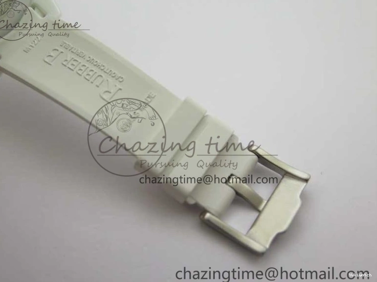 Ceramic Edition 40mm White Dial Submariner Painting White on Best Strap SA3135 Rubber 5GF 0104